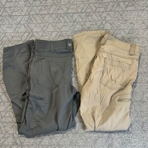 Wrangler Men NW780SM Cargo Pants Khaki Grey Size 34x30 Hiking Outdoor